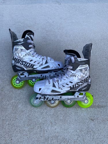 Used Mission Inhaler WM03 Roller Hockey Skates - 3.5