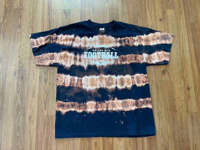 BYU Cougars NCAA FOOTBALL WE ARE BRIGHAM YOUNG REVERSE TIE DYE Size XL T Shirt!