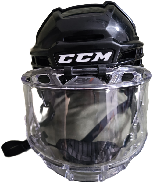 Used Medium CCM Super Tacks X Helmet And FV1 Bubble Pro Stock