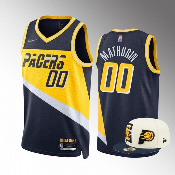Indiana Pacers Bennedict Mathurin Navy City Jersey