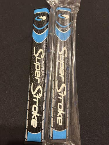 NEW 2 Pack Super Stroke Putter Grip Flatso 3.0 Blue And Black