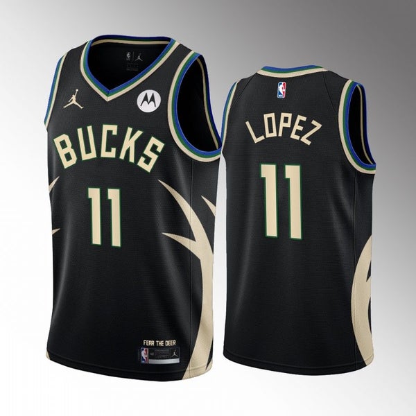 Milwaukee Bucks Brook Lopez 2022-23 Black Jersey