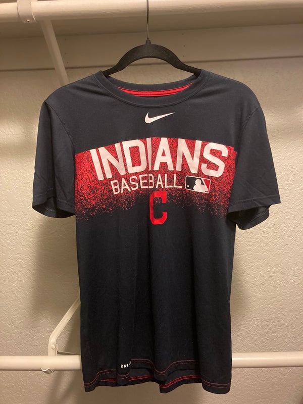 Nike Cleveland Indians Womens Red Velocity V T-Shirt