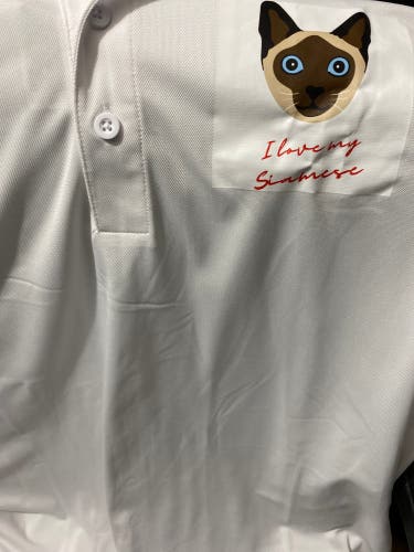 White New Adult Unisex  Polo with Siamese