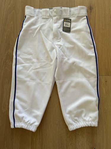 Easton Knicker Baseball Pants Size L Mens WHITE/BLUE NEW WITH TAGS