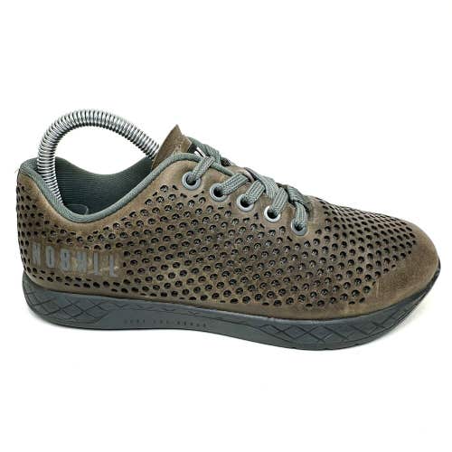 NOBULL Trainer Shoes Olive Green Leather Cross Training Crossfit Womens Size 7