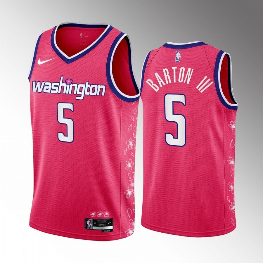 Washington Wizards Will Barton III City Pink Jersey