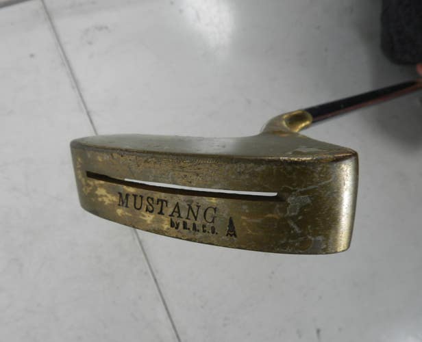 MUSTANG by R.A.C.O Solid Brass Putter 35" Long Steel Shaft, RH