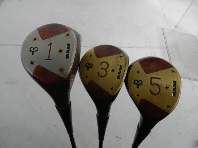 Vintage RAM Tom Watson 11 Piece Men's Golf Club Set Drivers 1, 3 & 5  Irons 3-PW