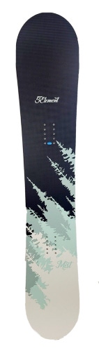 New $450 5th Element Mist Snowboard Combo 150cm, EZ Rocker, With Teal Bindings