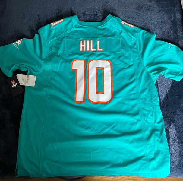 Nike Men's Miami Dolphins Tyreek Hill #10 Vapor F.U.S.E. Limited Aqua Jersey