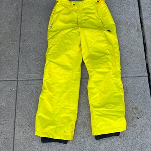 Yellow Unisex Size Youth 14 Descente Ski Pants