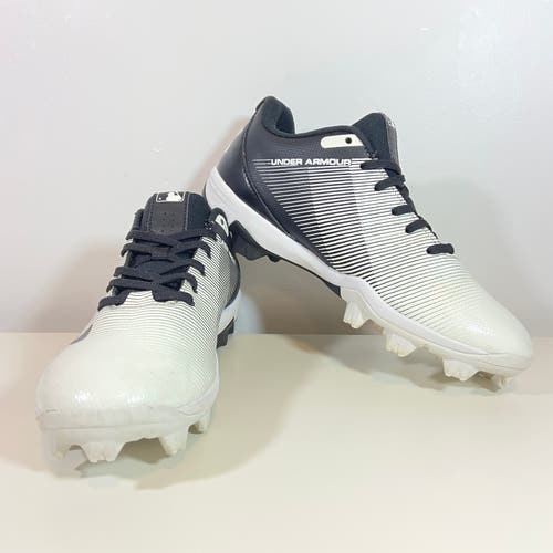 Under Armour Boys Leadoff Low RM 1297316-011 White Baseball Cleats Shoes Size 4Y