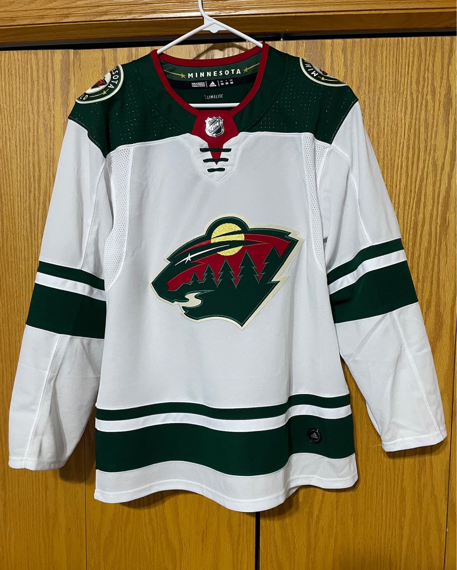 Minnesota Wild Authentic NHL Adidas Climalite Hockey Jersey Mens 50 (Home)