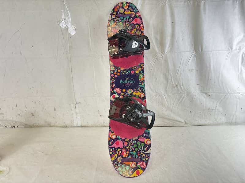 Used Burton Chicklet 90 Cm Girls' Snowboard W Bindings