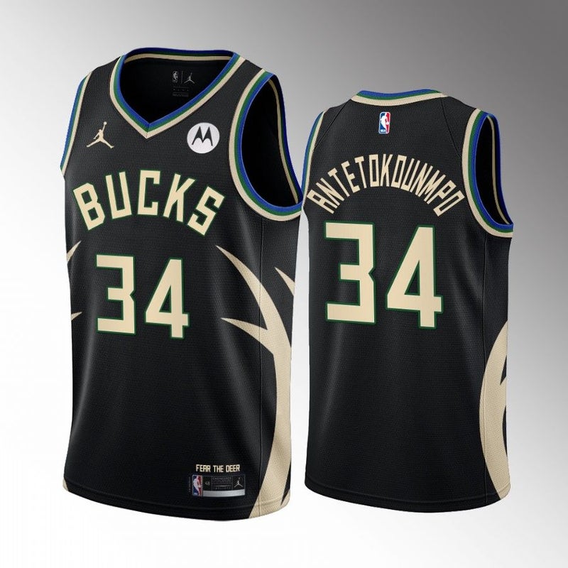 Nike Men's Milwaukee Bucks Khris Middleton #22 Black Dri-FIT