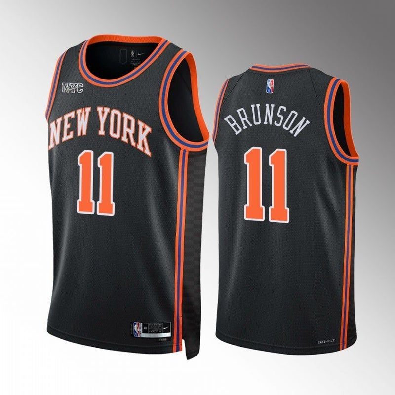 Nike New York Knicks RJ Barrett #9 2022 City Edition Jersey, Large, Black