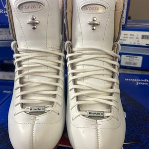 New Riedell 435 Bronze Star White Boots Size 6 Width B/A