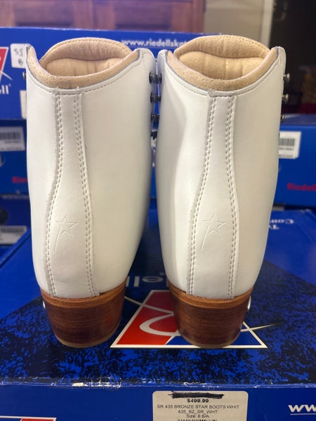 New Riedell 435 Bronze Star White Boots Size Width B/A