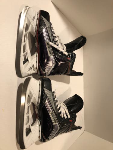 Senior Used Bauer Vapor 1X Hockey Skates Wide Width Pro Stock Size 9E Antoine "Rooster" Roussel
