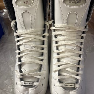 New Riedell 229 Edge White Boot Size 7 - Medium Width
