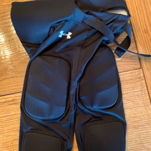 Black Youth Used Medium Under Armour Game Pants
