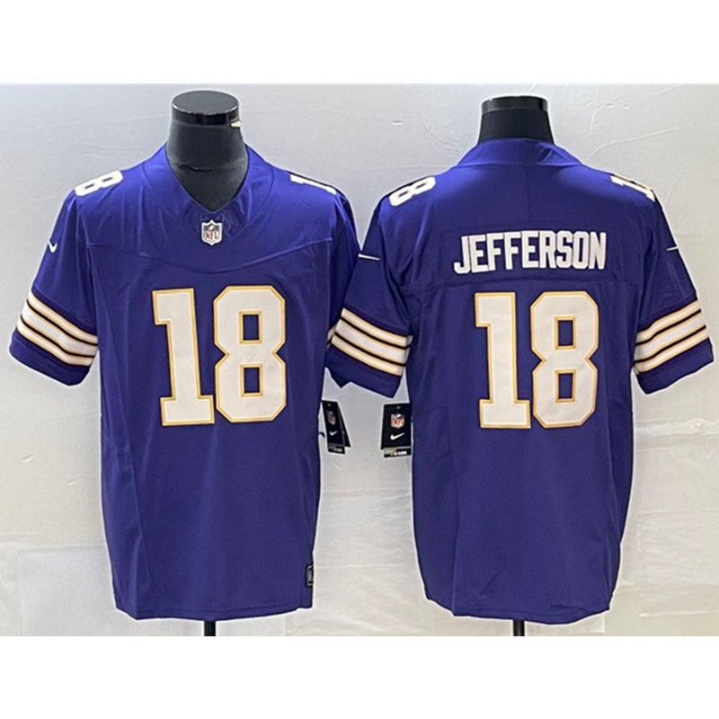 Men's Nike Justin Jefferson Purple Minnesota Vikings Vapor Limited Jersey Size: Small