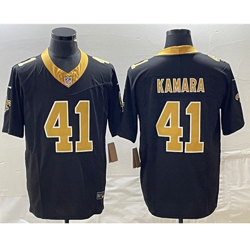 Men's Nike Alvin Kamara Black New Orleans Saints Vapor F.U.S.E. Limited Jersey Size: Large