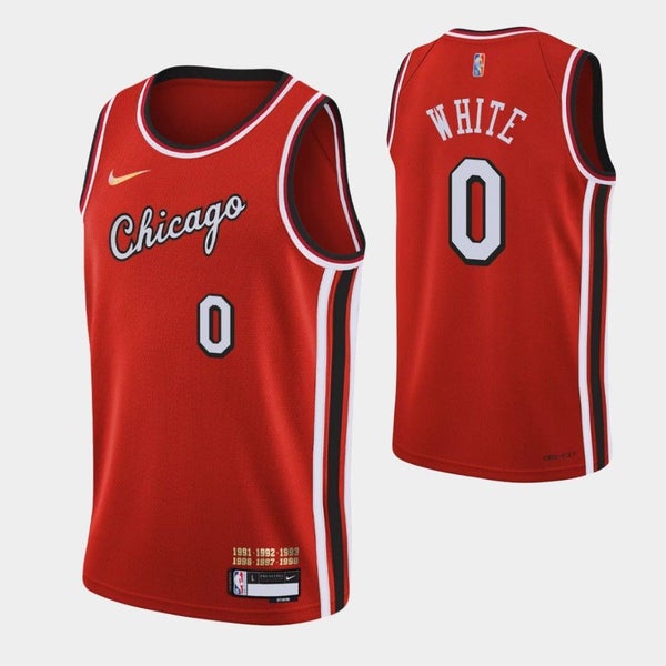 Chicago Bulls Coby White Red 75th Anniversary City Jersey