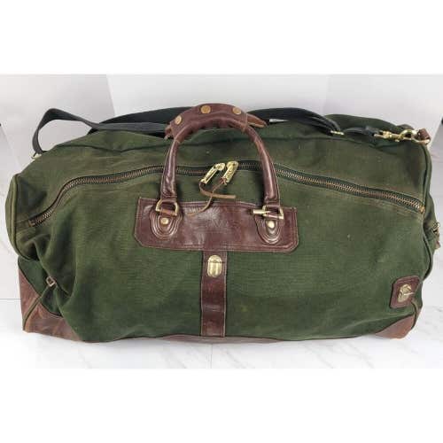 Orvis Green Canvas Duffle Bag LARGE 28x14x14