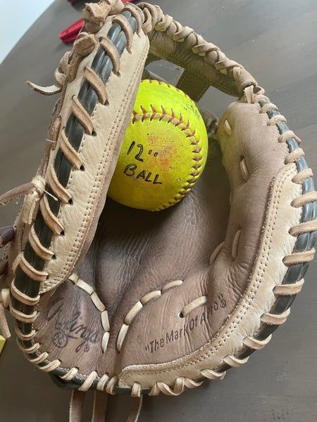 Used Right Hand Throw Rawlings Catcher's CCMFP 33" Softball Glove 33"