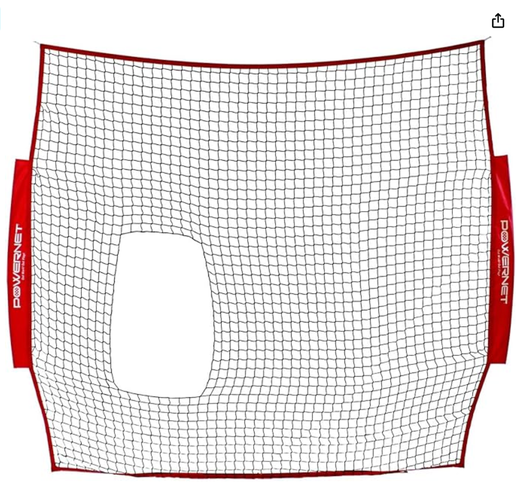 New PowerNet 7x7 ft Pitch-Thru Protection Screen for Softball (NET ONLY)