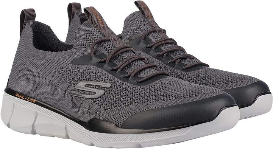 VGC Skechers Mesh Knit Bungee Lace Athletic Shoes Grey Size 8.5