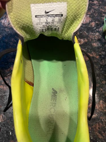 Yellow, Green, & Black Used Unisex Nike Mercurial victory Cleats