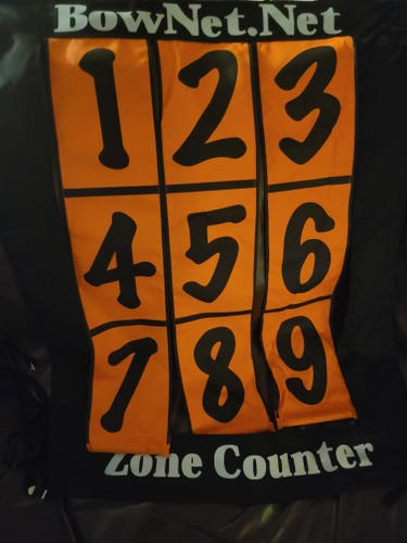 Bownet Zone Counter Pitcher Training Attachment Bow 7x7 Frame 9 Zone Orange