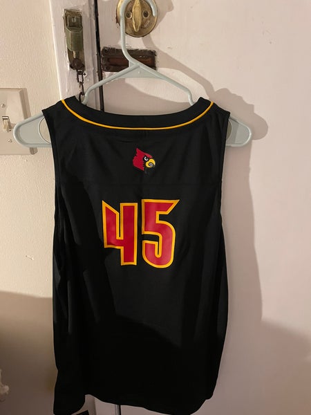 45 Louisville Cardinals adidas Swingman Jersey - Black