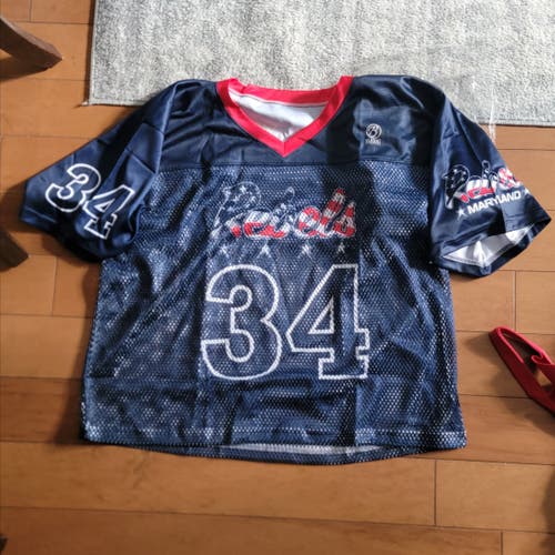 New Rebel's Maryland Lacrosse Game Jersey #34