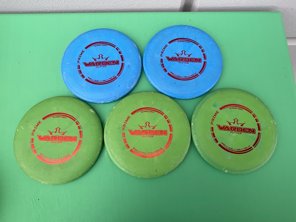 Used Dynamic Discs Prime Warden Putter Pack of 5