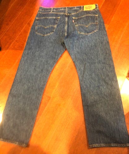 Levi Strauss 501 Original Fit Jeans 40x32 Blue Stretch Button Fly jeans Regular