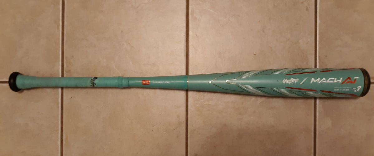 Used BBCOR Certified 2023 Rawlings Alloy Mach AI Bat (-3) 29 oz 32"