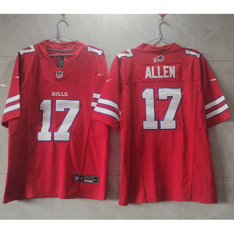 Men's Nike Josh Allen Red Buffalo Bills Color Rush Vapor Limited Jersey, Size: 2XL