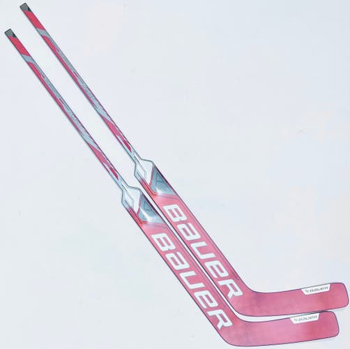 New 2 Pack Custom Red/Silver  Bauer Supreme MACH Goalie Hockey Stick-Regular-P31