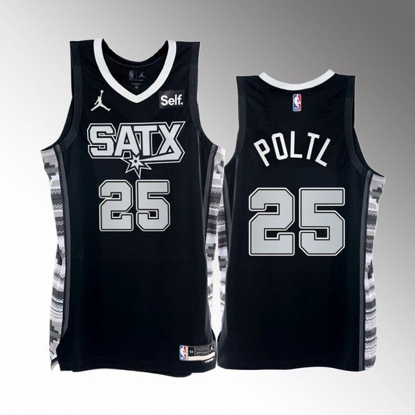 San Antonio Spurs Jakob Poltl 2022-23 Black Statement Edition Jersey