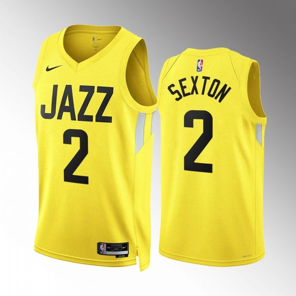 Utah Jazz Collin Sexton 2022-23 Gold Jersey