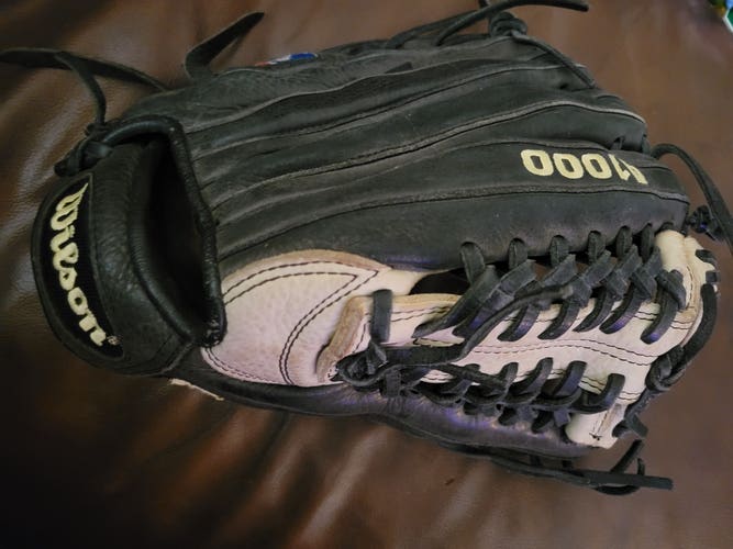 Wilson A1000 Baseball Glove A2473 Adult 12 1/2” RHT ECCO Leather Sorbothane Blk
