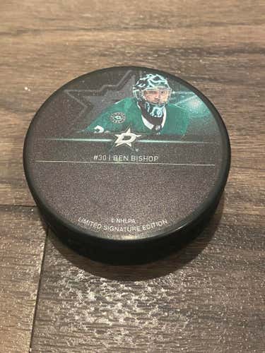 Dallas Stars NHL Exclusive Arena Collection Ben Bishop #30 Hockey Puck.