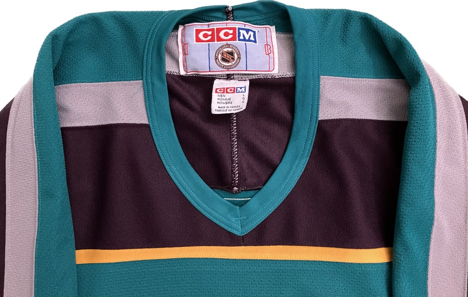 Mighty Ducks of Anaheim Vintage CCM Blank NHL Hockey Jersey Size L