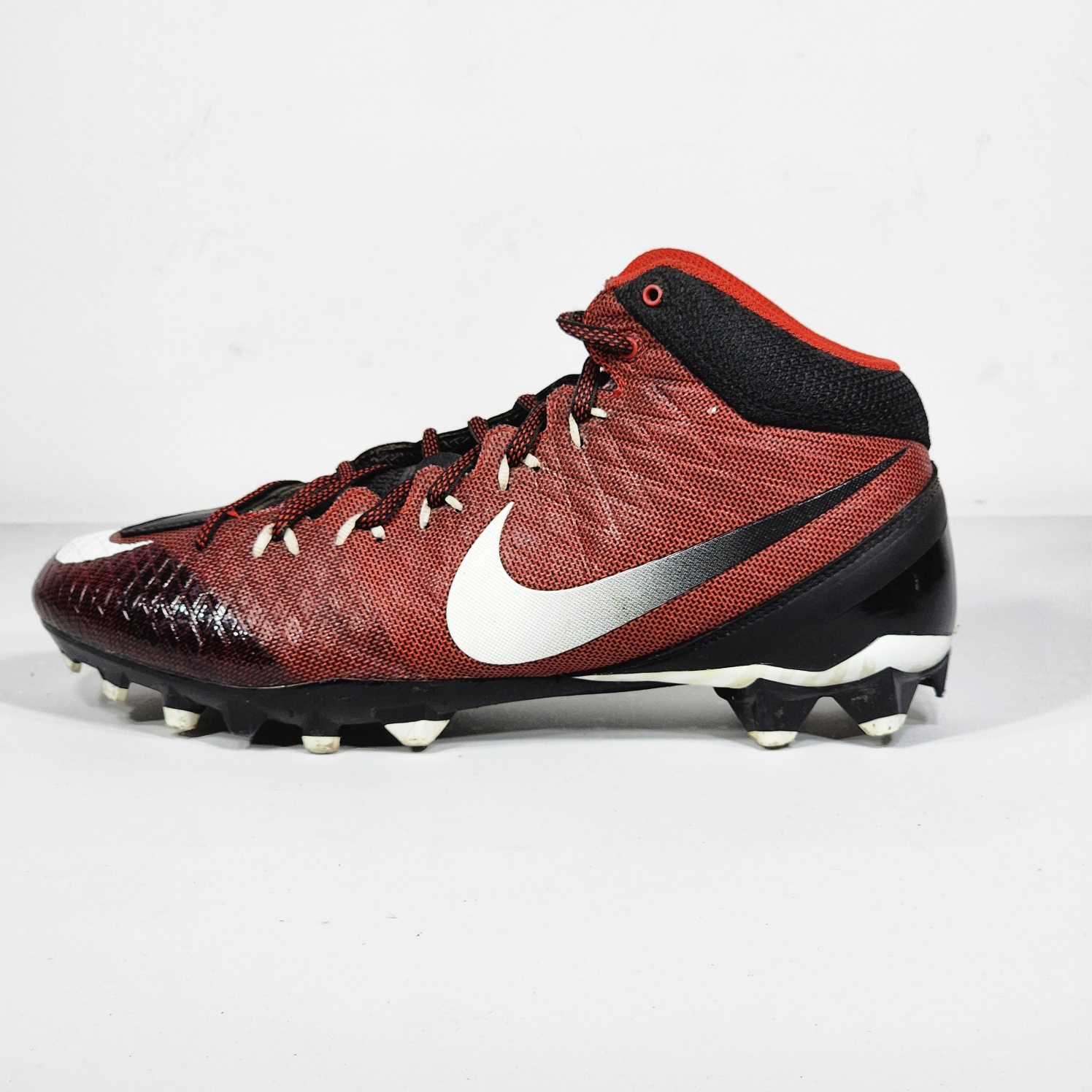 Nike CJ3 Pro TD Calvin Johnson 723976-610 Red/Black Football Cleats Size 10