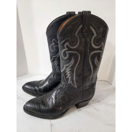Nice! Tony lama Western Black Boots Size 9.5 EE