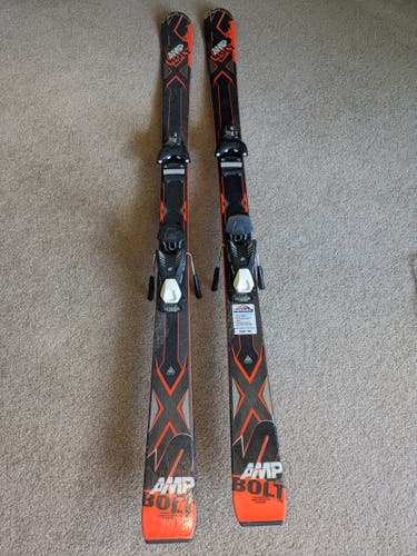 Used Unisex 2014 K2 144 cm All Mountain AMP Bolt Jr Skis With Bindings